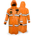 KwikSafety TORRENT High Visibility Rain Gear (FOLDABLE HOOD) Class 3, Type R ANSI Tested OSHA Compliant Hi Vis Trench Coat Reflective PPE - Model No.: KS5506 - KwikSafety