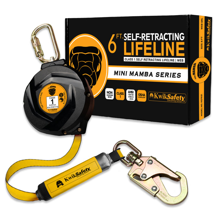 KwikSafety mini MAMBA 6' Self Retracting Lifeline SRL - Model No.: KS7921