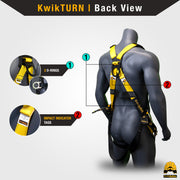 KwikSafety SUPERCELL Safety Harness ANSI Fall Protection Tongue Buckle 3D Ring - Model No.: KS6605 - KwikSafety