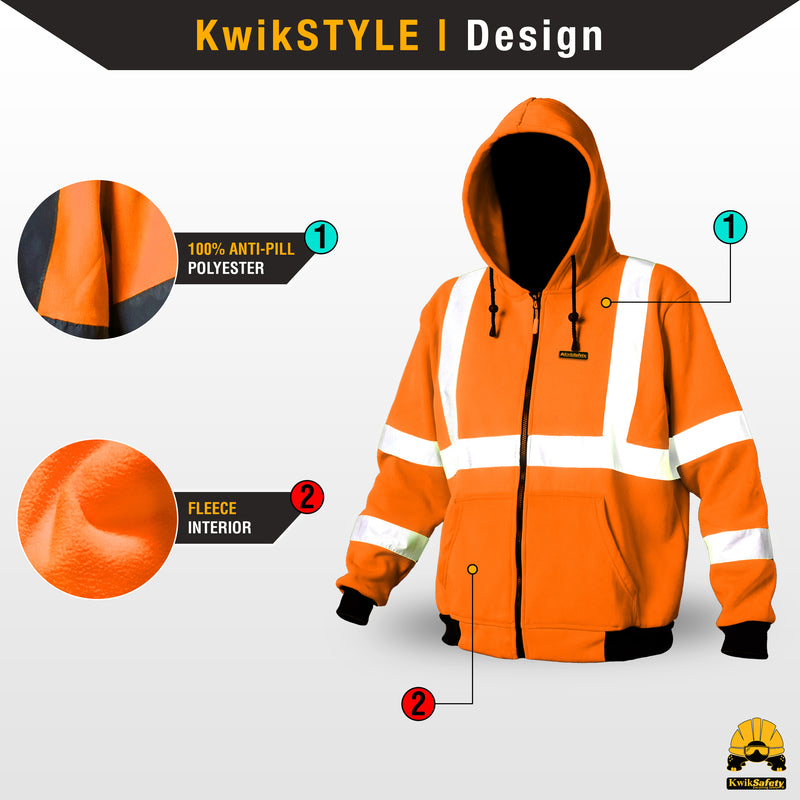 KwikSafety | Patrol Hi Vis Fleece Hoodie | Design