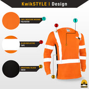 KwikSafety | Operator Long Sleeve Safety Shirt | Design