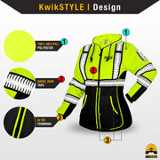 KwikSafety | Premium Rogue Hi Vis Fleece Hoodie for Women | Design