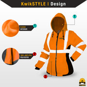 KwikSafety | Rogue Hi Vis Fleece Hoodie for Women | Design