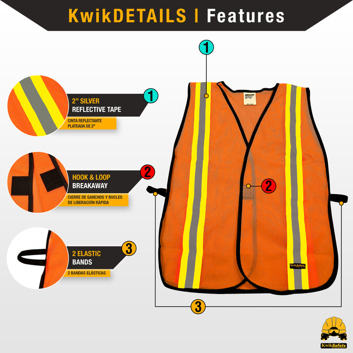 KwikSafety TRAFFIC Safety Vest - Model No.: KS3330 - KwikSafety