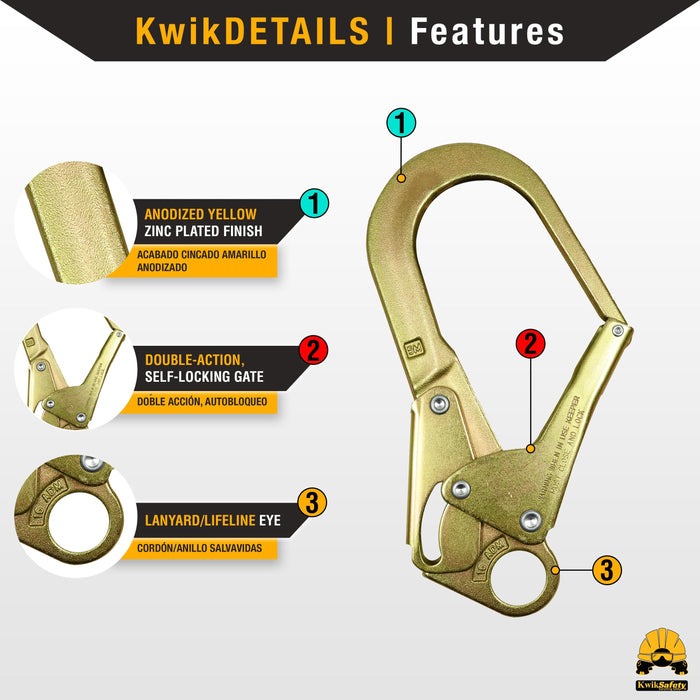 KwikSafety BOND N-3630 Rebar Hook (DOUBLE-LOCKING) Heat Treated Forged