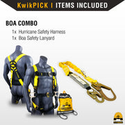 KwikSafety HURRICANE Safety Harness ANSI Fall Protection 3D Ring + Back Support - Model No.: KS6603 - KwikSafety