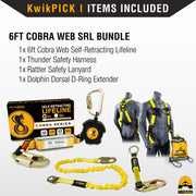 KwikSafety 6' COBRA WEB Self Retracting Lifeline ANSI Poly SRL - Model No.: KS7911 - KwikSafety