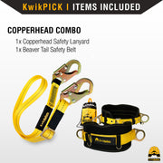 KwikSafety COPPERHEAD Single Leg 4' to 6' Adjustable Safety Lanyard No Shock Absorber - Model No.: KS7707 - KwikSafety