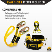 KwikSafety COPPERHEAD Single Leg 4' to 6' Adjustable Safety Lanyard No Shock Absorber - Model No.: KS7707 - KwikSafety