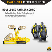 KwikSafety DOUBLE LEG RATTLER Y-Leg 6’ Safety Lanyard with Internal Shock Absorber ANSI OSHA - Model No.: KS7704 - KwikSafety