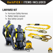KwikSafety HURRICANE Safety Harness ANSI Fall Protection 3D Ring + Back Support - Model No.: KS6603 - KwikSafety