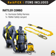 KwikSafety HURRICANE Safety Harness ANSI Fall Protection 3D Ring + Back Support - Model No.: KS6603 - KwikSafety