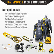 KwikSafety SUPERCELL Safety Harness ANSI Fall Protection Tongue Buckle 3D Ring - Model No.: KS6605 - KwikSafety