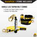 KwikSafety TAIPAN Flat 6’ Single-Leg Safety Lanyard with External Shock Absorber Fall Protection Device ANSI OSHA - Model No.: KS7705 - KwikSafety