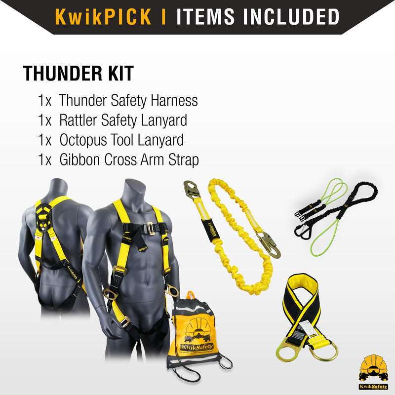 KwikSafety THUNDER Safety Harness OSHA ANSI Fall Protection PPE Constr