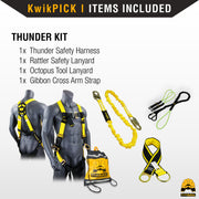 KwikSafety THUNDER Safety Harness OSHA ANSI Fall Protection PPE Construction 3 D Ring - Model No.: KS6602 - KwikSafety