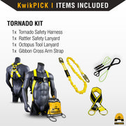 KwikSafety TORNADO 1D Ring Fall Protection Full Body Safety Harness - Model No.: KS6601 - KwikSafety