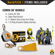 KwikSafety 30' COBRA CABLE Self Retracting Lifeline ANSI Class B SRL - Model No.: KS7934 - KwikSafety