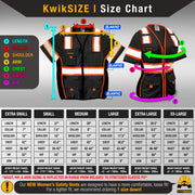 KwikSafety | Black Widow Class 3 Safety Vest for Women | Size Chart