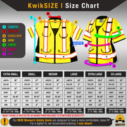 KwikSafety | Godmother Class 3 Safety Vest for Women | Size Chart