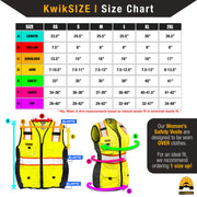 KwikSafety | Queen Bee Safety Vest for Women | Size Chart