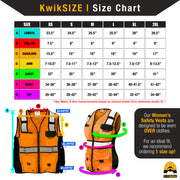 KwikSafety | Roadboss Economy Safety Vest for Women | Size Chart