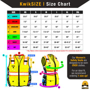 KwikSafety | Tiger Queen Safety Vest for Women | Size Chart