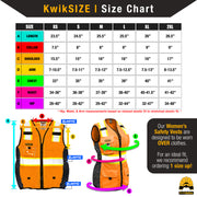 KwikSafety | Queen Bee Safety Vest for Women | Size Chart