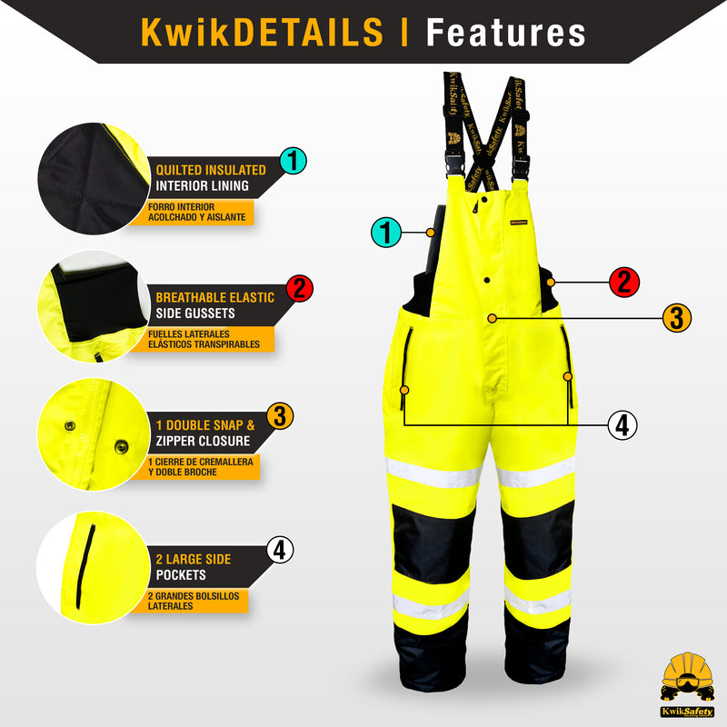 KwikSafety | River Otter Hi Vis Rain Bib | Product Features