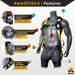 KwikSafety TYPHOON Safety Harness ANSI Fall Protection 3D Ring + Back Support - Model No.: KS6606 - KwikSafety