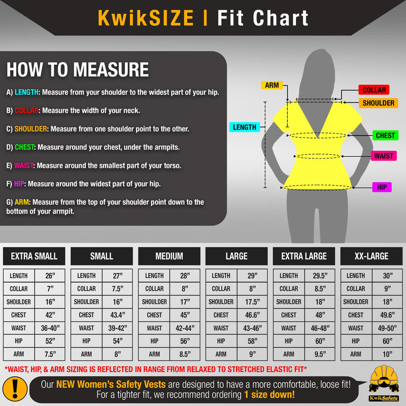 KwikSafety GODMOTHER Safety Vest for Women (NEW SIZING) Class 3 ANSI Tested OSHA Compliant Reflective Work Gear PPE - Model No.: KS3336C3 - KwikSafety