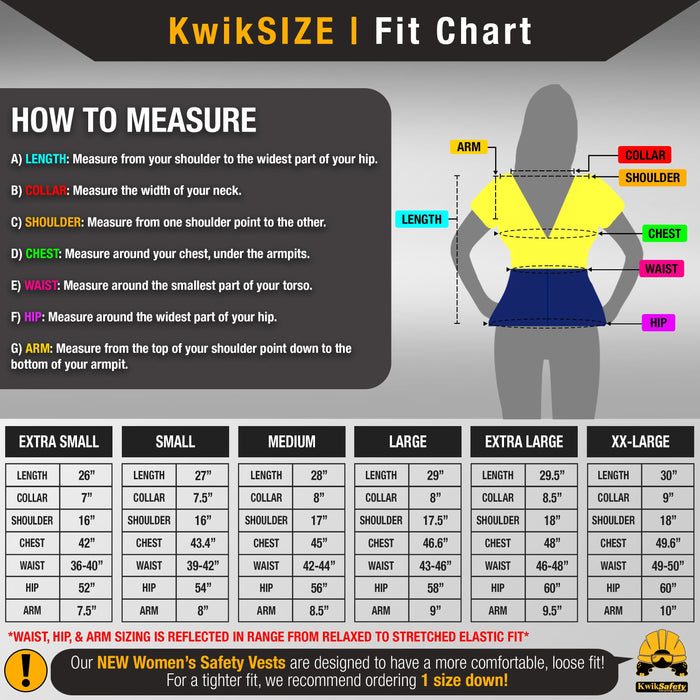 KwikSafety SHERIFF Class 3 Safety Vest for Women (NEW SIZING) ANSI OSHA Compliant Hi Vis PPE Work Gear - Model No.: KS3338C3 - KwikSafety