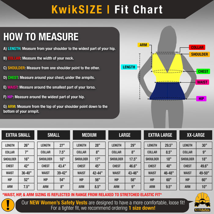 KwikSafety SHERIFF Class 2 Safety Vest for Women (NEW SIZING) ANSI OSHA Compliant Hi Vis PPE Work Gear - Model No.: KS3338 - KwikSafety