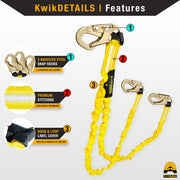 KwikSafety | Rattler 6' Double-Leg Safety Lanyard | Product Features