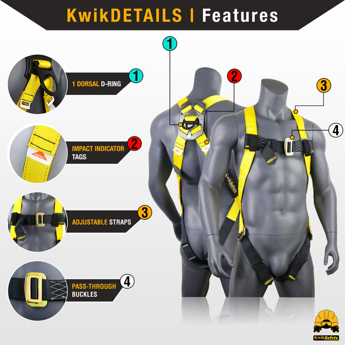 KwikSafety TSUNAMI (50FT) Vertical Lifeline Assembly ANSI OSHA Roofing Fall Protection - Model No.: KS7711 - KwikSafety