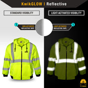 KwikSafety | Patrol Hi Vis Fleece Hoodie | Reflectivity