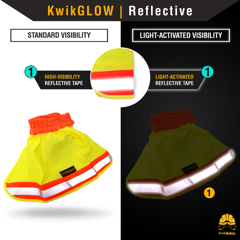 KwikSafety | Vader Hard Hat Sun Shade | Reflectivity