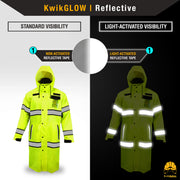 KwikSafety | Torrent Trench Coat Hi Vis Rain Gear | Reflectivity