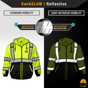 KwikSafety | Patrol Hi Vis Fleece Hoodie | Reflectivity