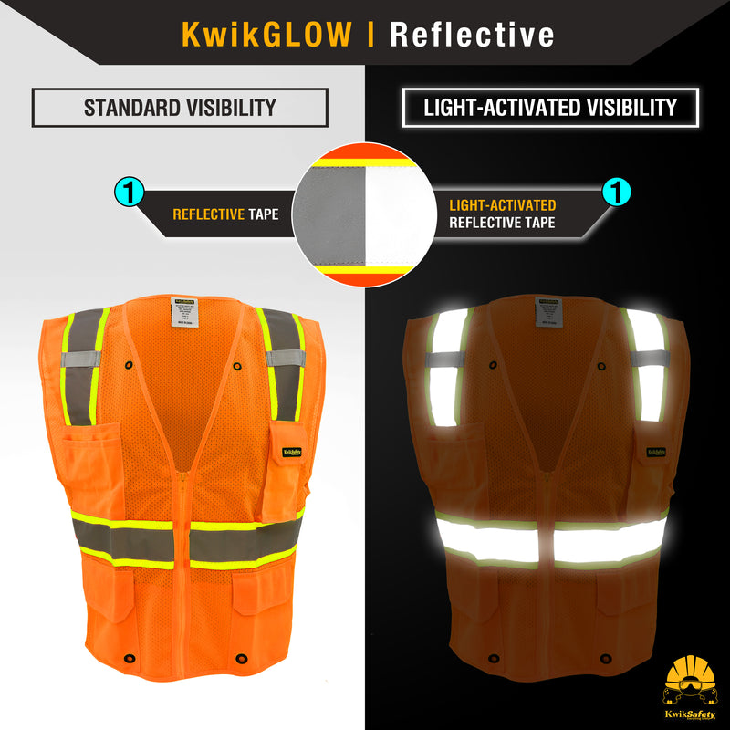 KwikSafety OFFICIAL Safety Vest (Color Trim) Class 2 ANSI OSHA - Model No.: KS3312OS - KwikSafety