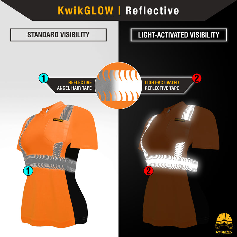 KwikSafety | Vixen Short Sleeve Safety Shirt | Reflectivity