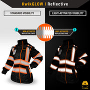 KwikSafety | Bombtress Hi Vis Bomber Jacket for Women | Reflectivity