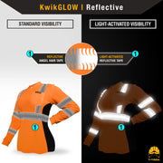 KwikSafety | Vixen Long Sleeve Safety Shirt | Reflectivity