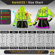 KwikSafety | Premium Rogue Hi Vis Fleece Hoodie for Women | Size Chart