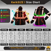 KwikSafety | Rogue Hi Vis Fleece Hoodie for Women | Size Chart