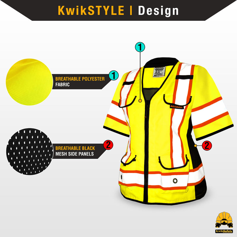 KwikSafety | Godmother Class 3 Safety Vest for Women | Design