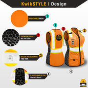 KwikSafety | Queen Bee Safety Vest for Women | Design