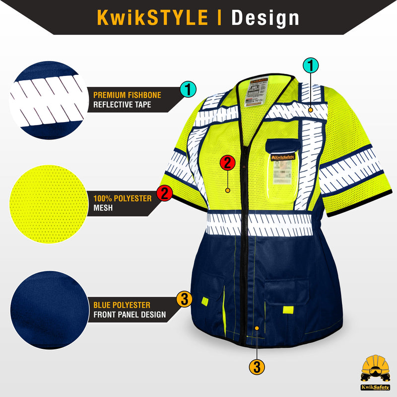 KwikSafety | Sheriff Class 3 Safety Vest for Women | Design