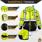 KwikSafety | Patrol Hi Vis Fleece Hoodie | Product Features
