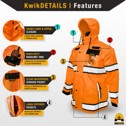 KwikSafety | Torrent Hi Vis Rain Jacket | Product Features